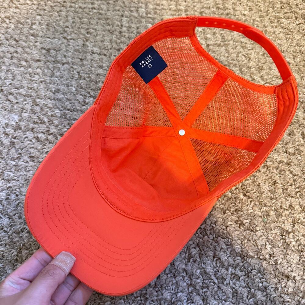LIMITED EDITION Roller Rabbit x Target Unisex Orange Club RR Stitched Hat Preppy - Picture 3 of 5